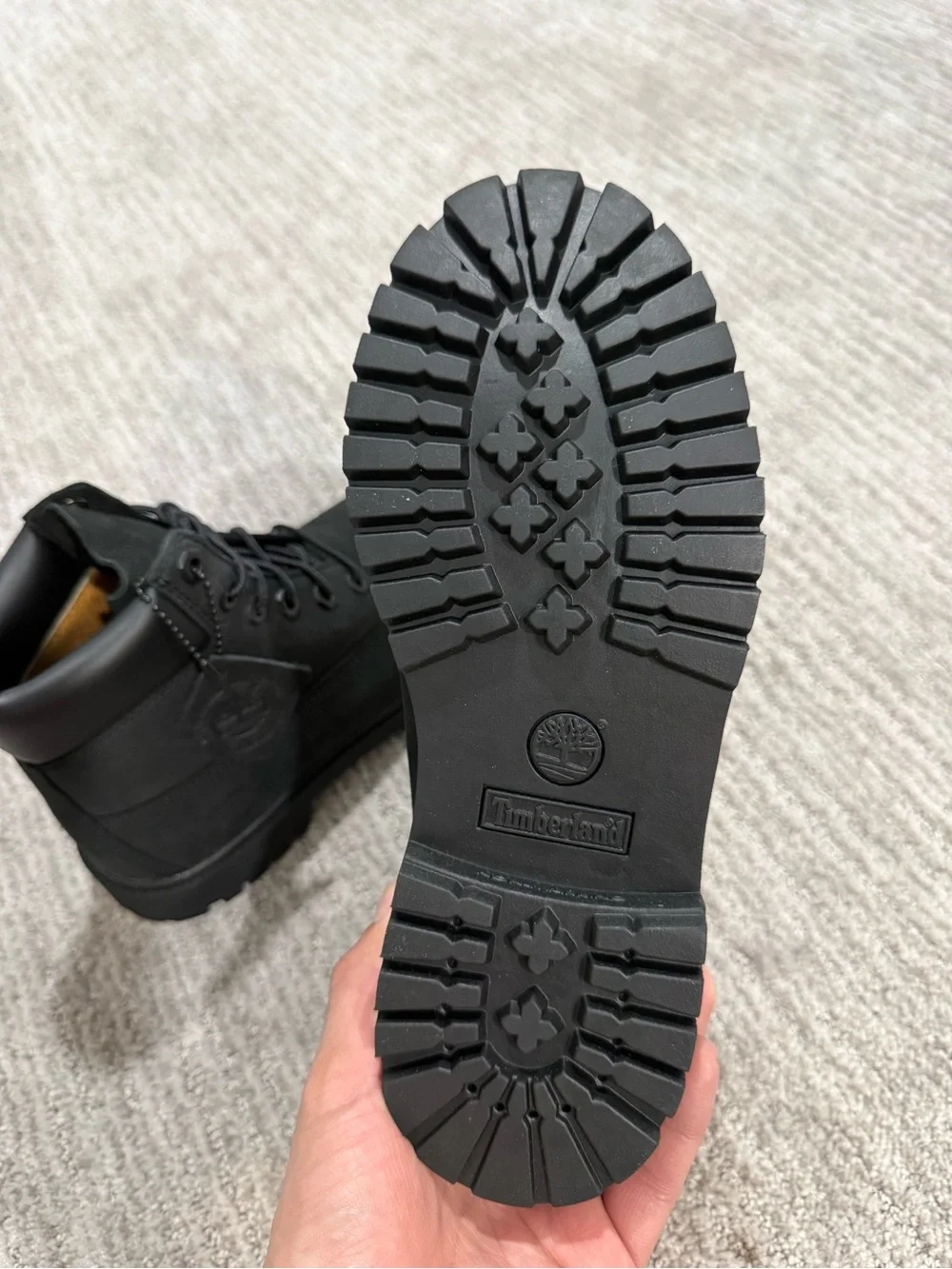 Timberland Triple Black Kids Size 4.5 24.5CM Brand New